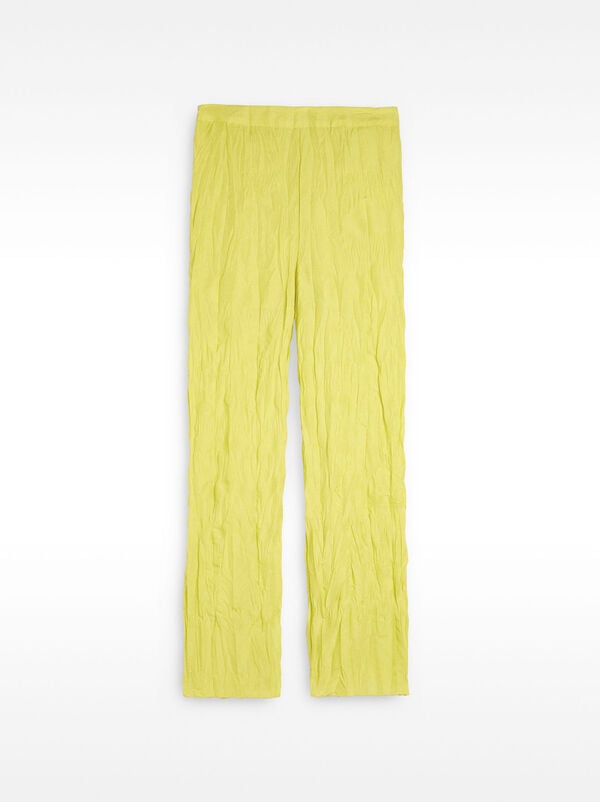 Wrinkled effect pants