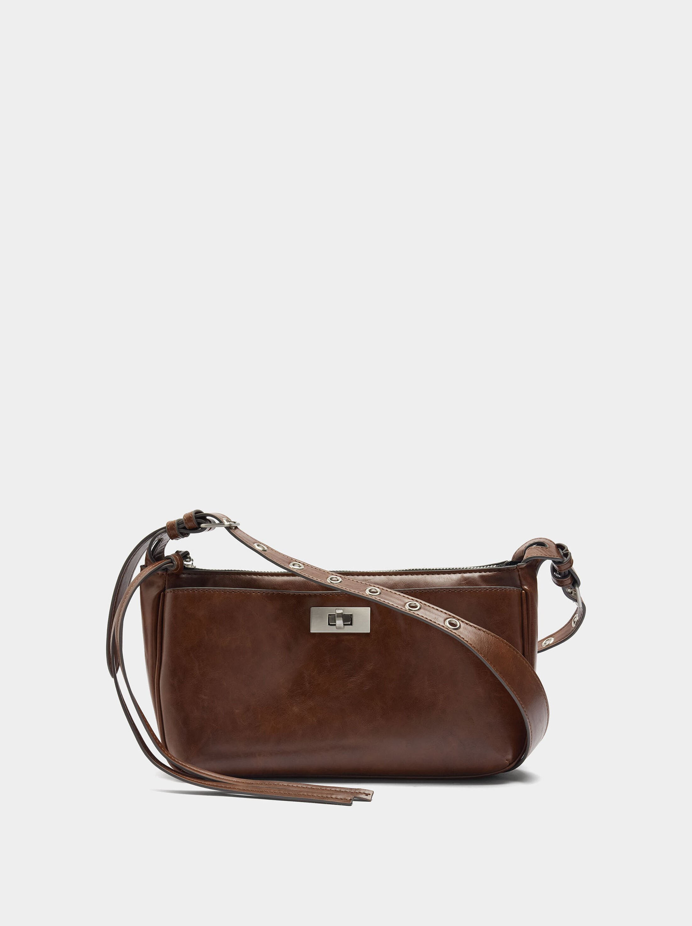 Shoulder bag with studded strap M image number 0.0