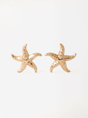 Golden Star Earrings image number 2.0