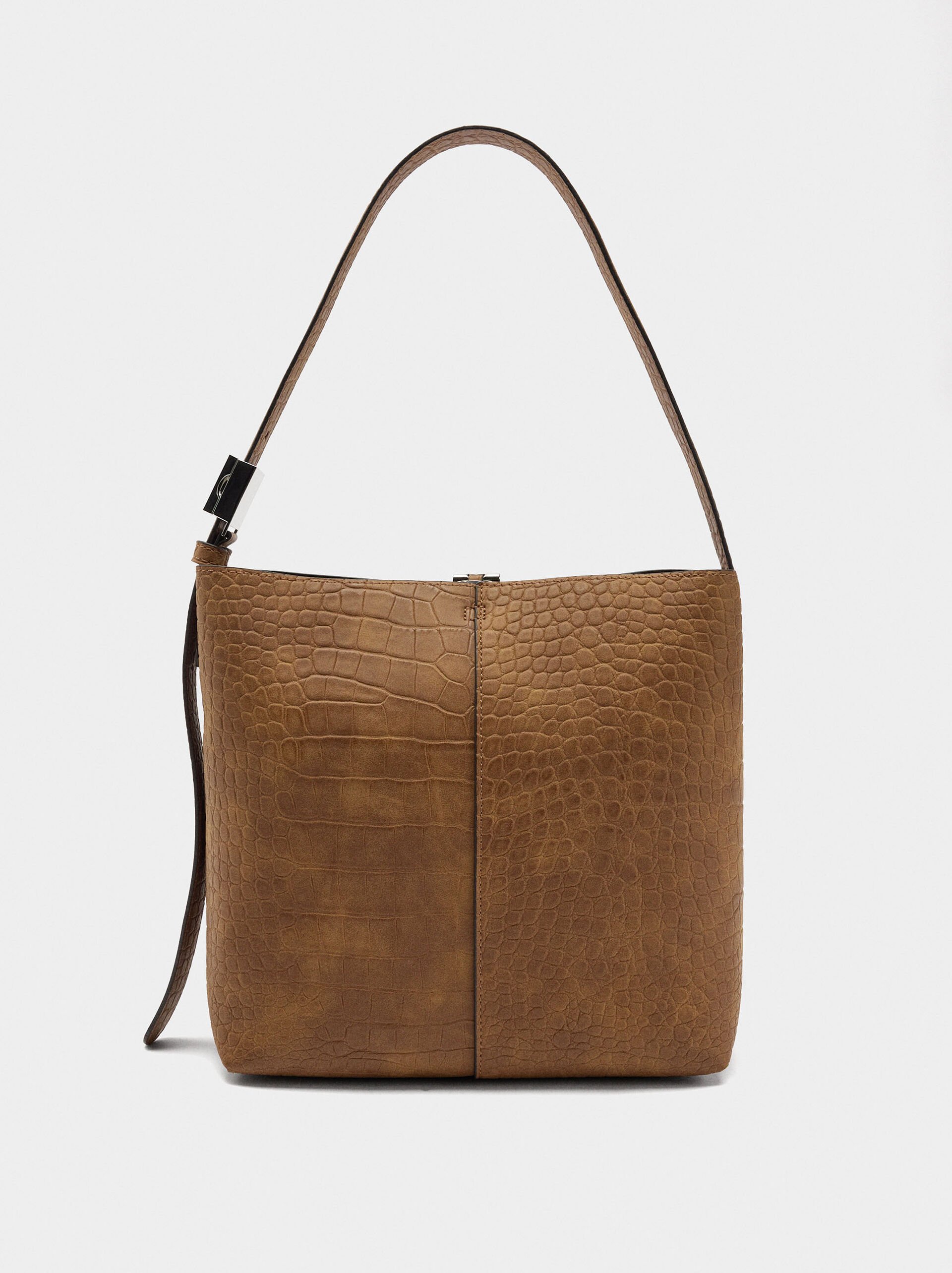 Shoulder bag with animal embossing image number 0.0