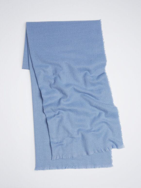 Pashmina Made From Recycled Materials, Blue, hi-res