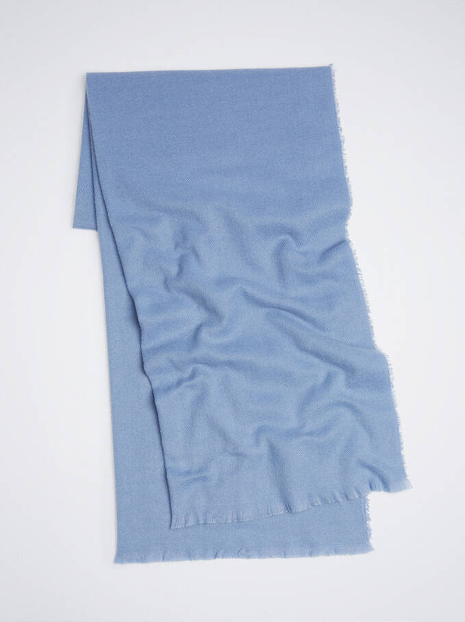 Pashmina Made From Recycled Materials, Blue, hi-res