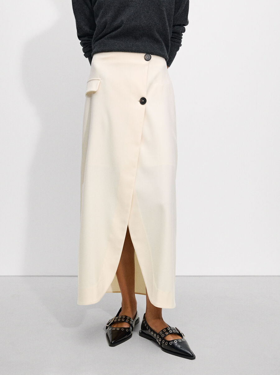 Skirt with front wrap
