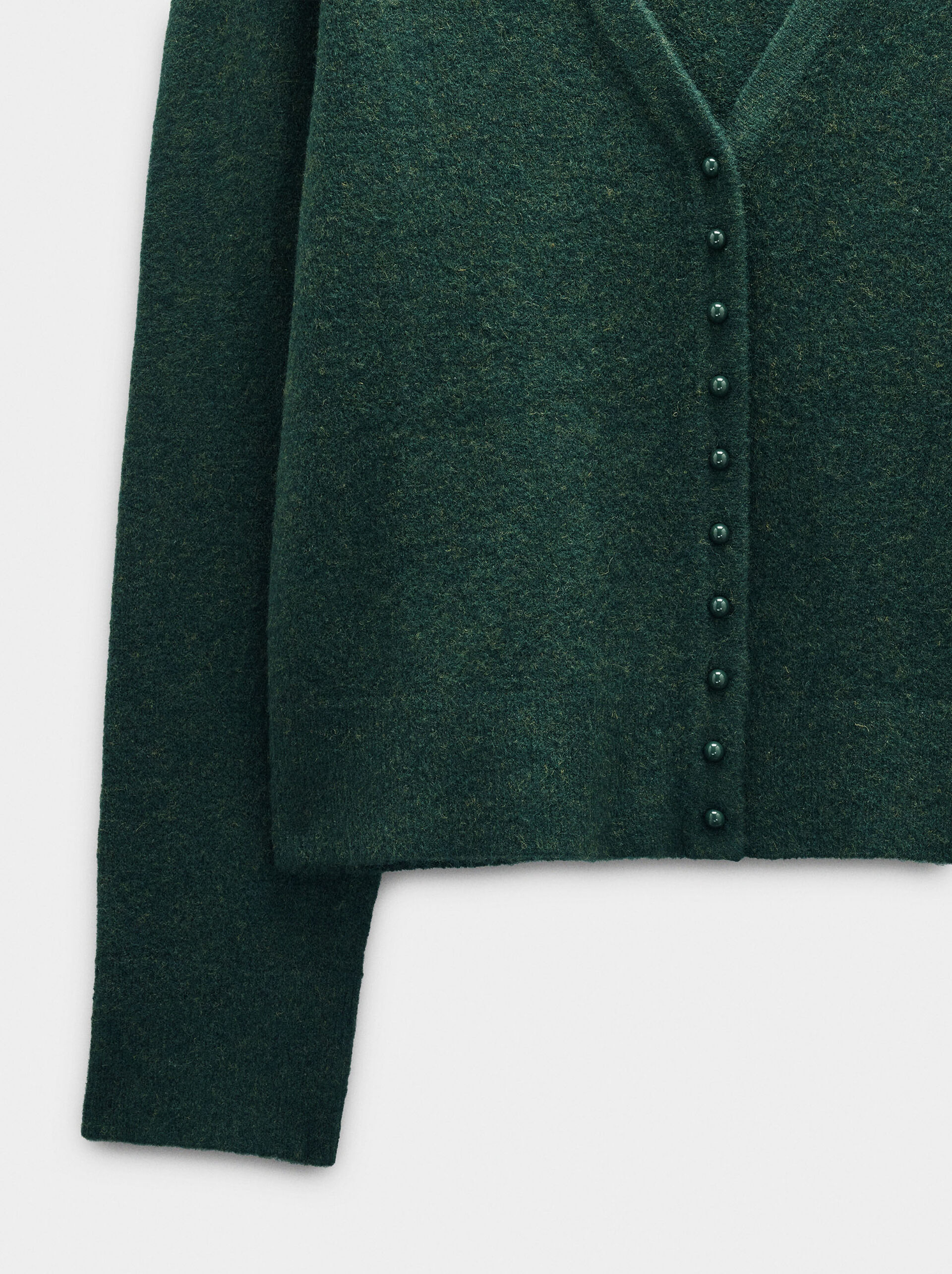 Cardigan en maille col en V image number 7.0