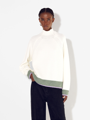Online Exclusive - Knit Sweater, Ecru, hi-res