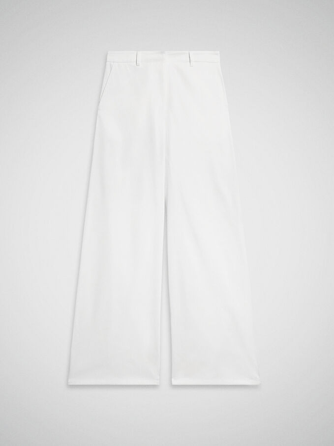 Pantalon Taille Haute, Blanc, hi-res
