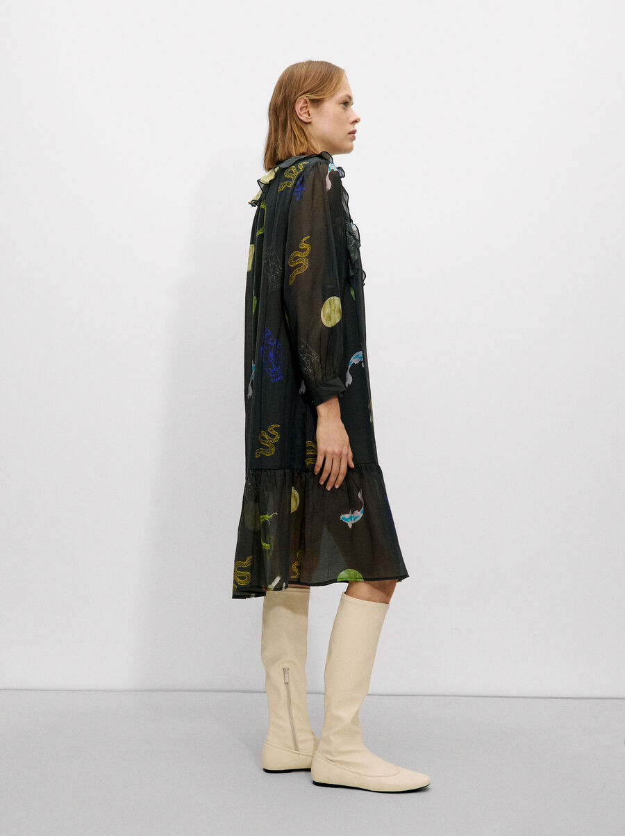 Printed midi dress