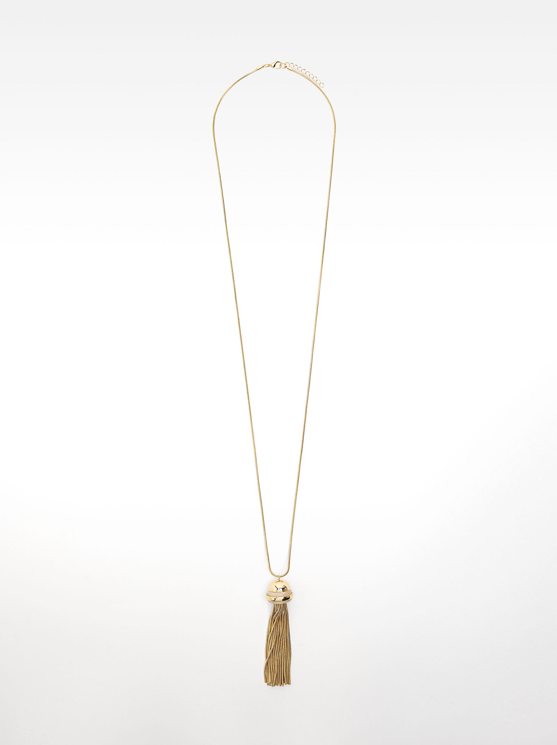 Long necklace with cascading chains image number 0.0