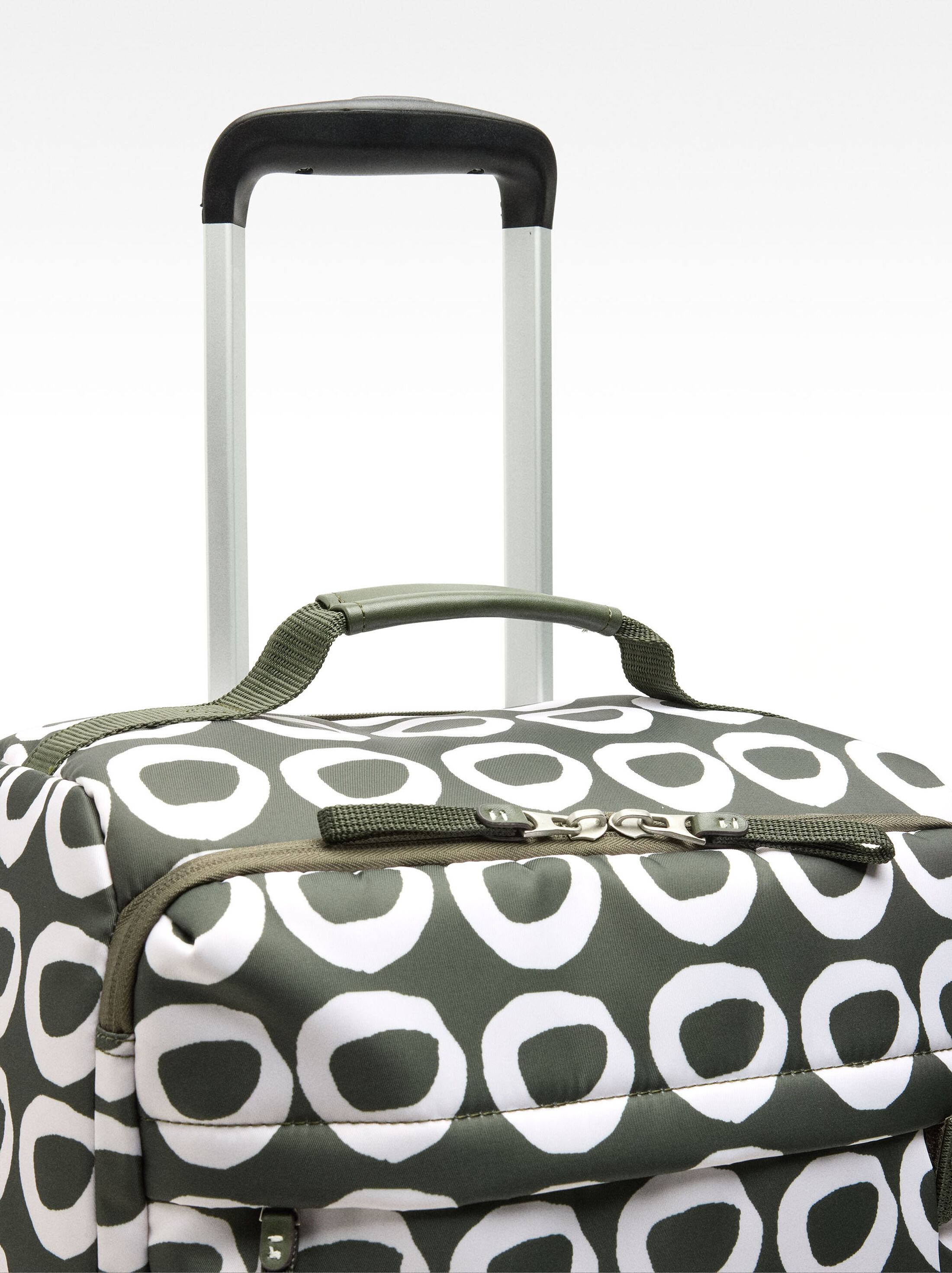 Printed nylon travel trolley image number 3.0