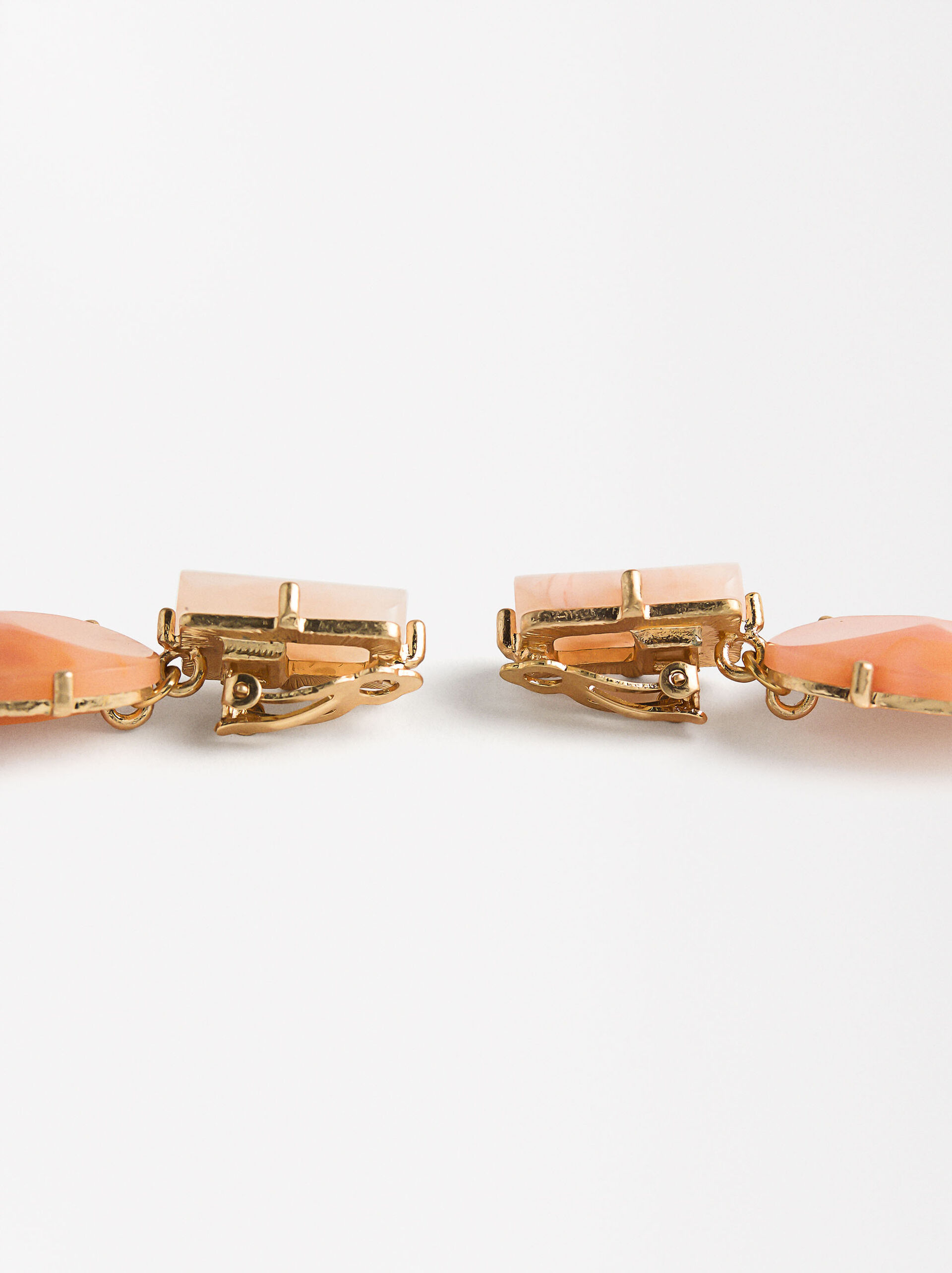 Pendientes largos efecto piedra image number 2.0