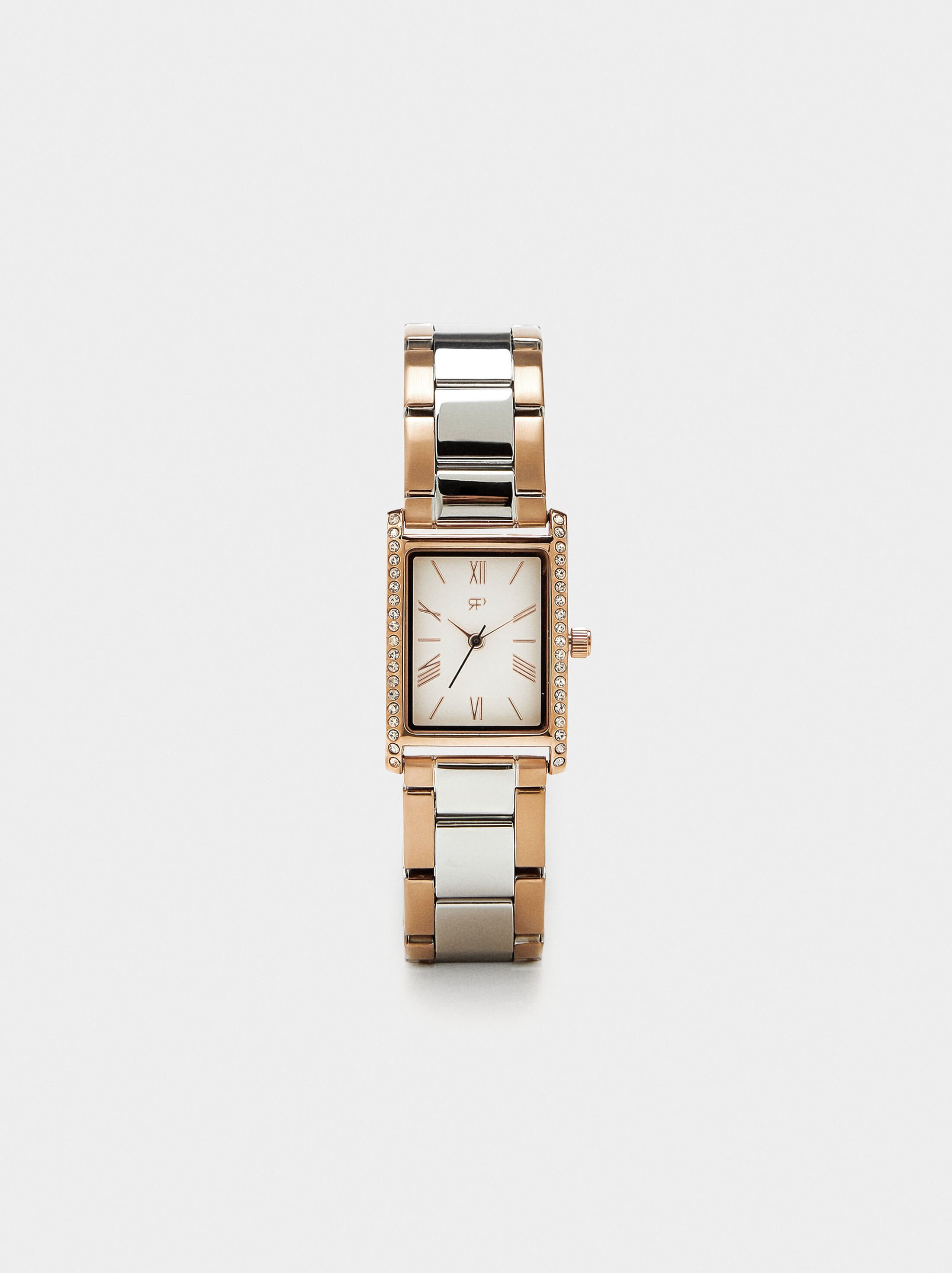 Bicolor watch with stainless steel bracelet image number 0.0