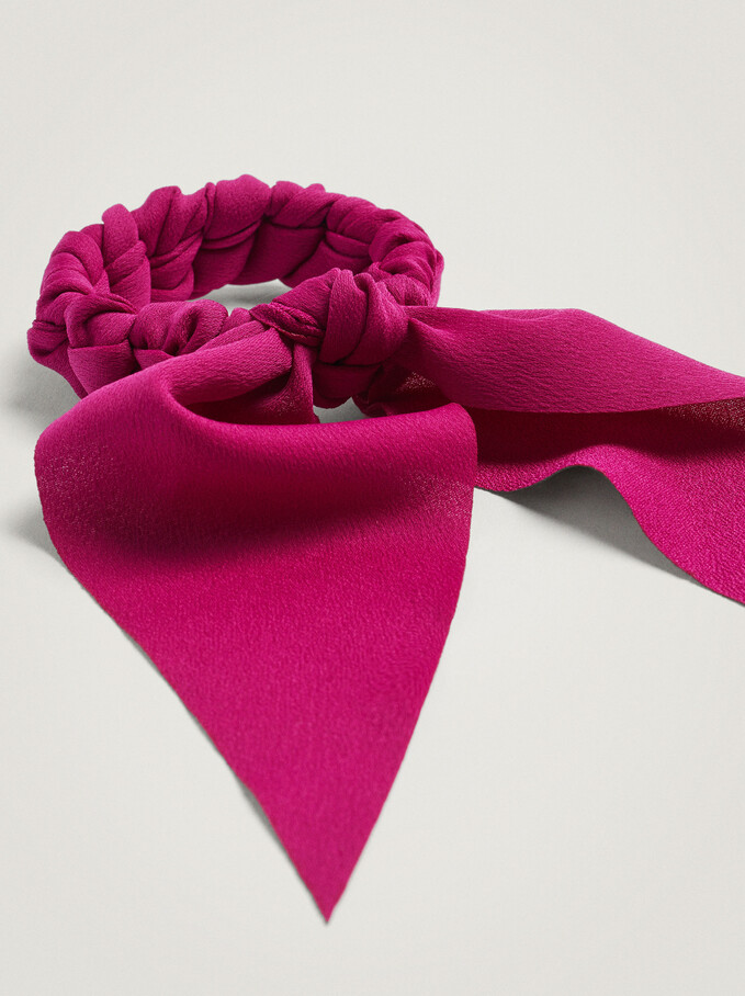 Scrunchie With A Bow, Pink, hi-res