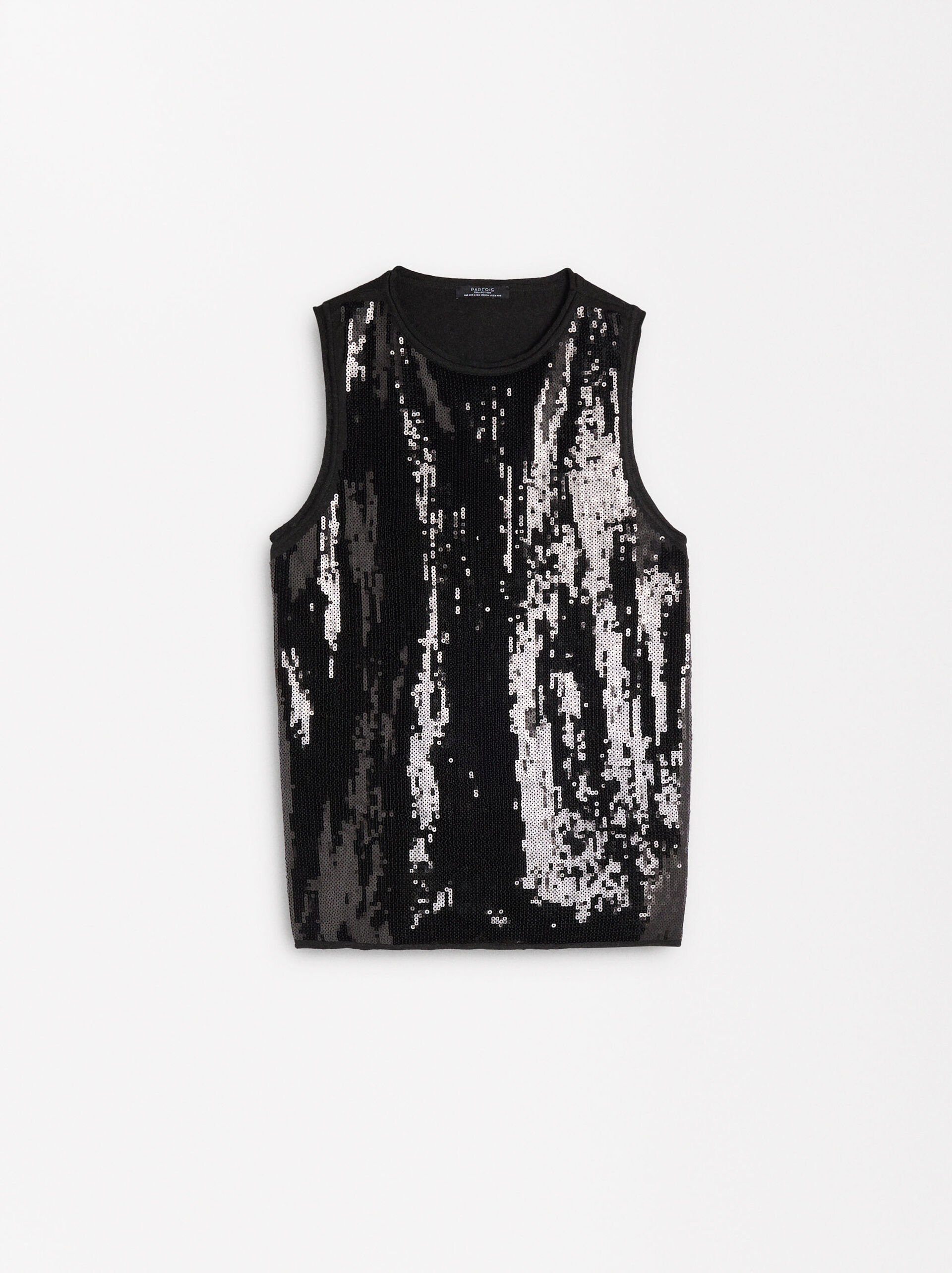 Knit top with sequins image number 5.0
