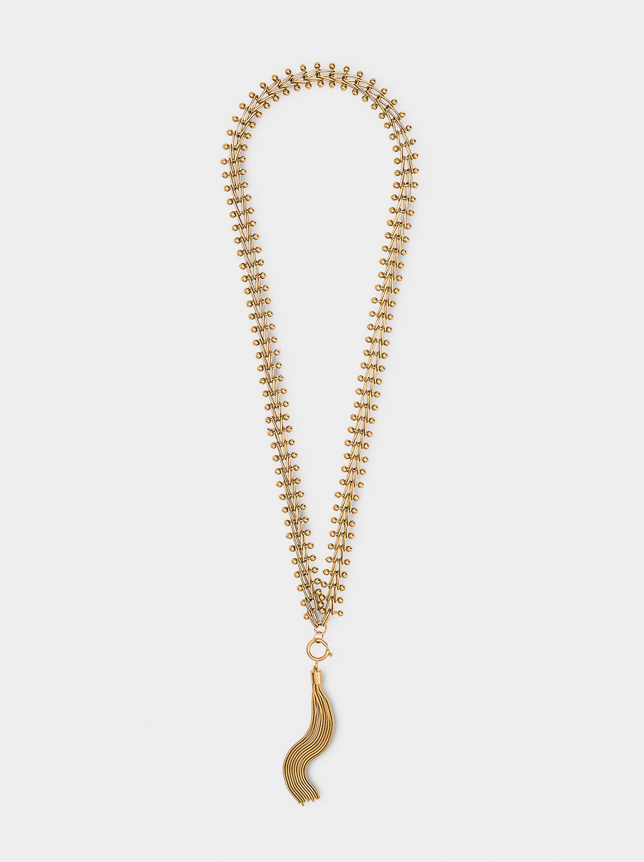 Collaret llarg amb penjoll serrells metàl·lics image number 0.0