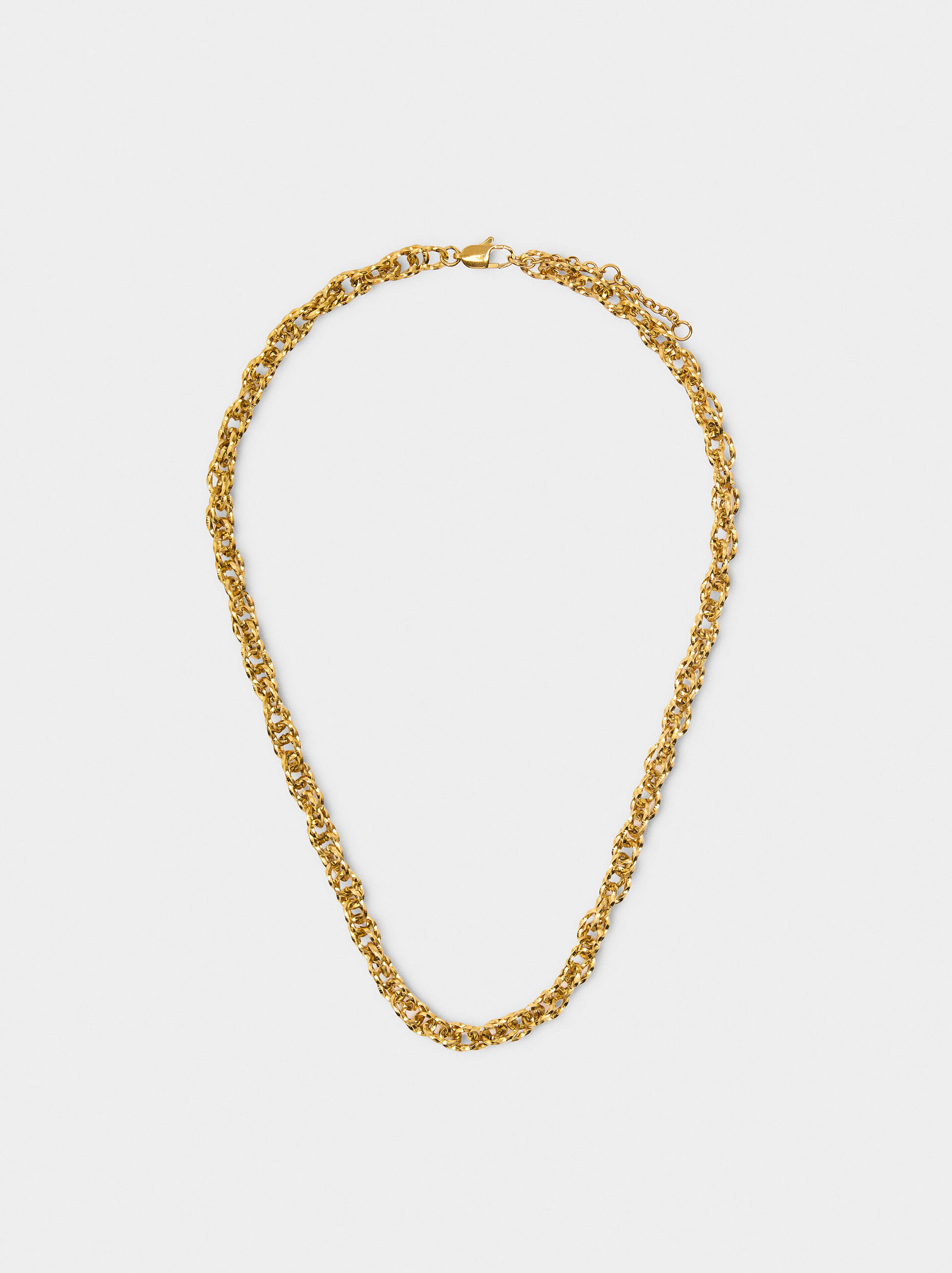 Short Link Necklace - Stainless Steel image number 2.0