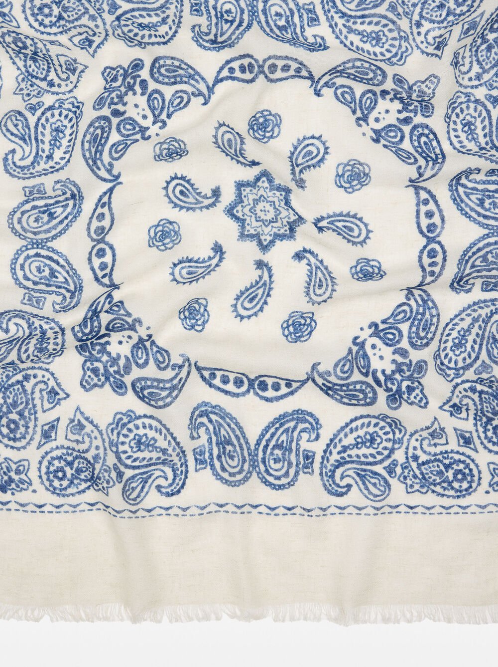 Printed linen scarf