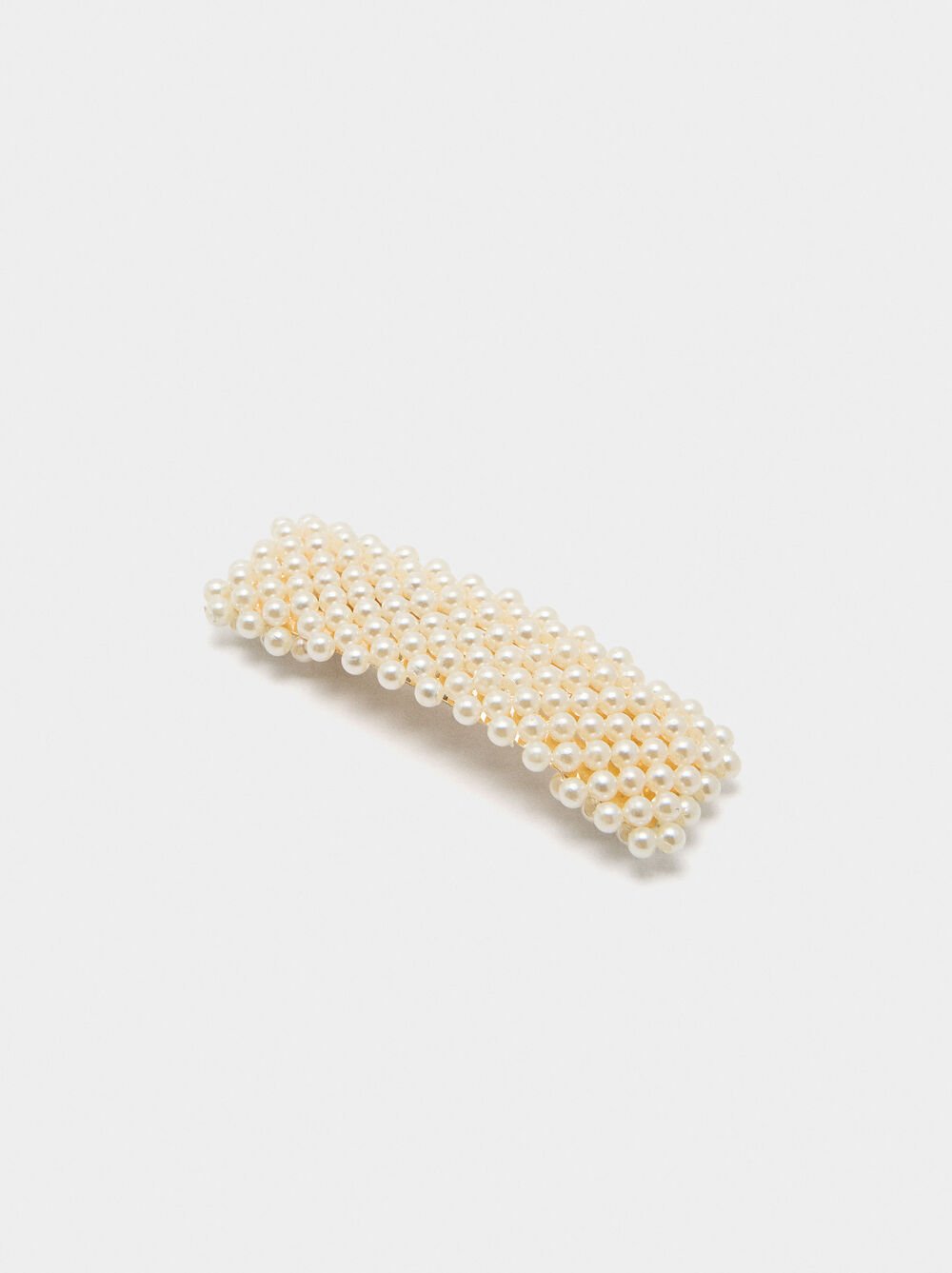 Rectangular hair clips with pearls