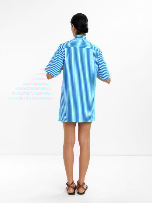Striped shirtdress 100% cotton