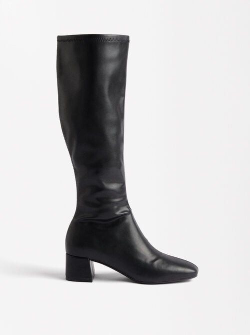 Botas cano alto com tacão