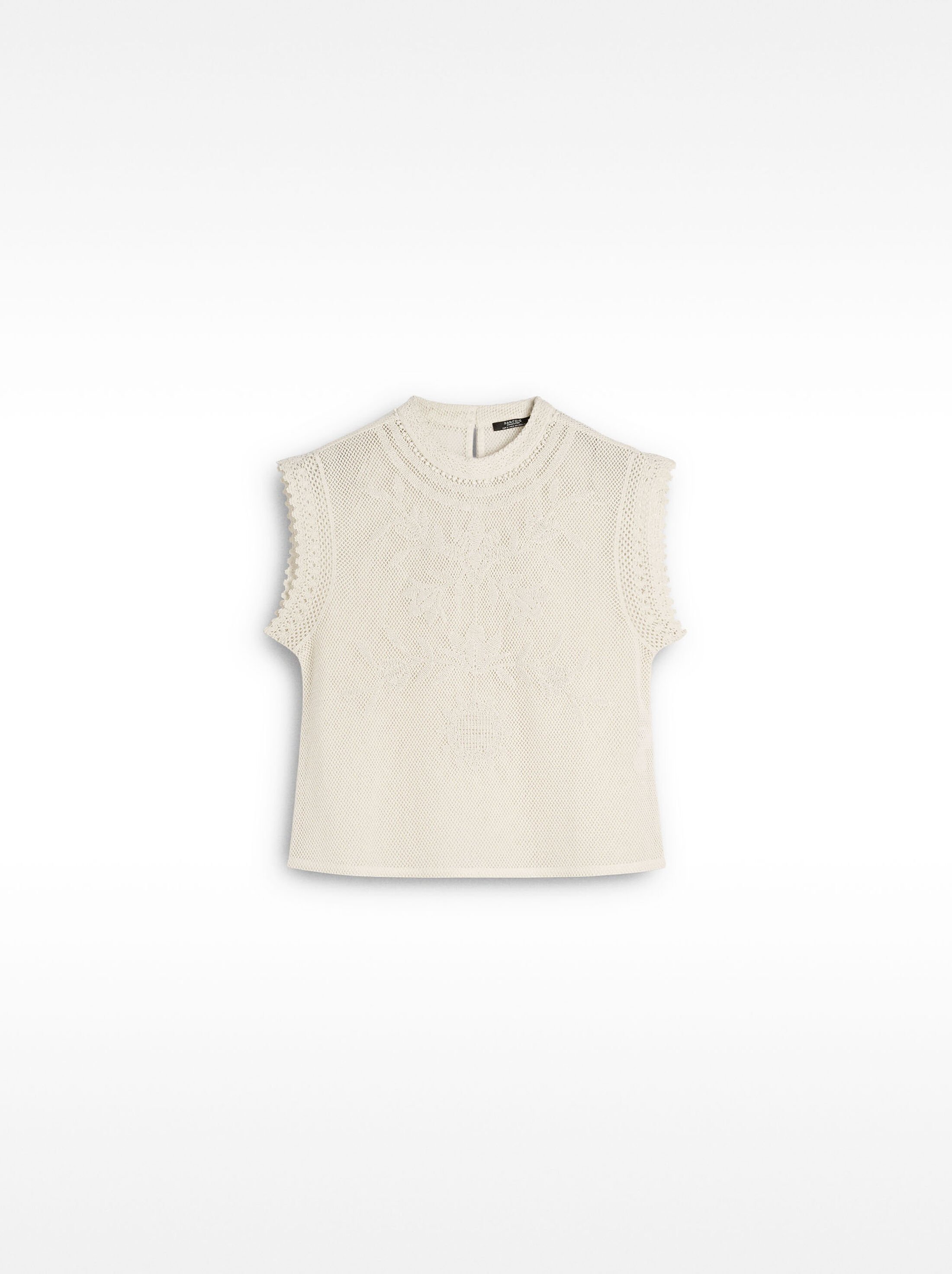 100% cotton crochet top image number 4.0