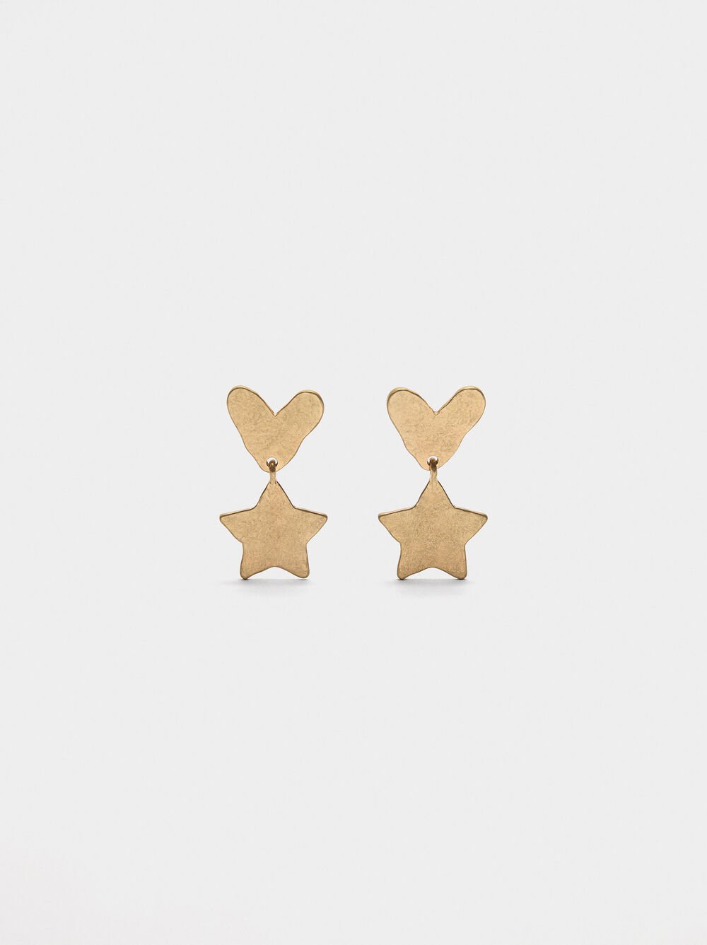 Boucles d'oreilles en cœur et étoile