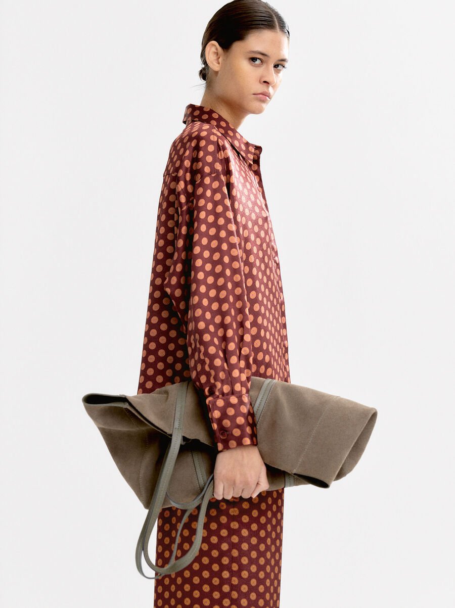 Satin printed shirt