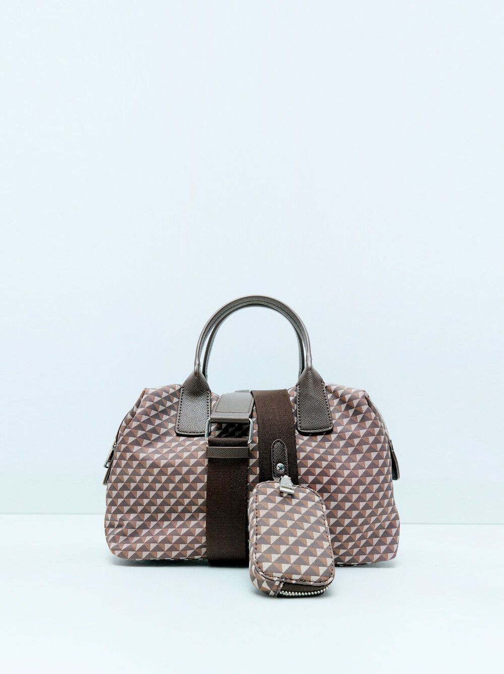Printed nylon tote bag