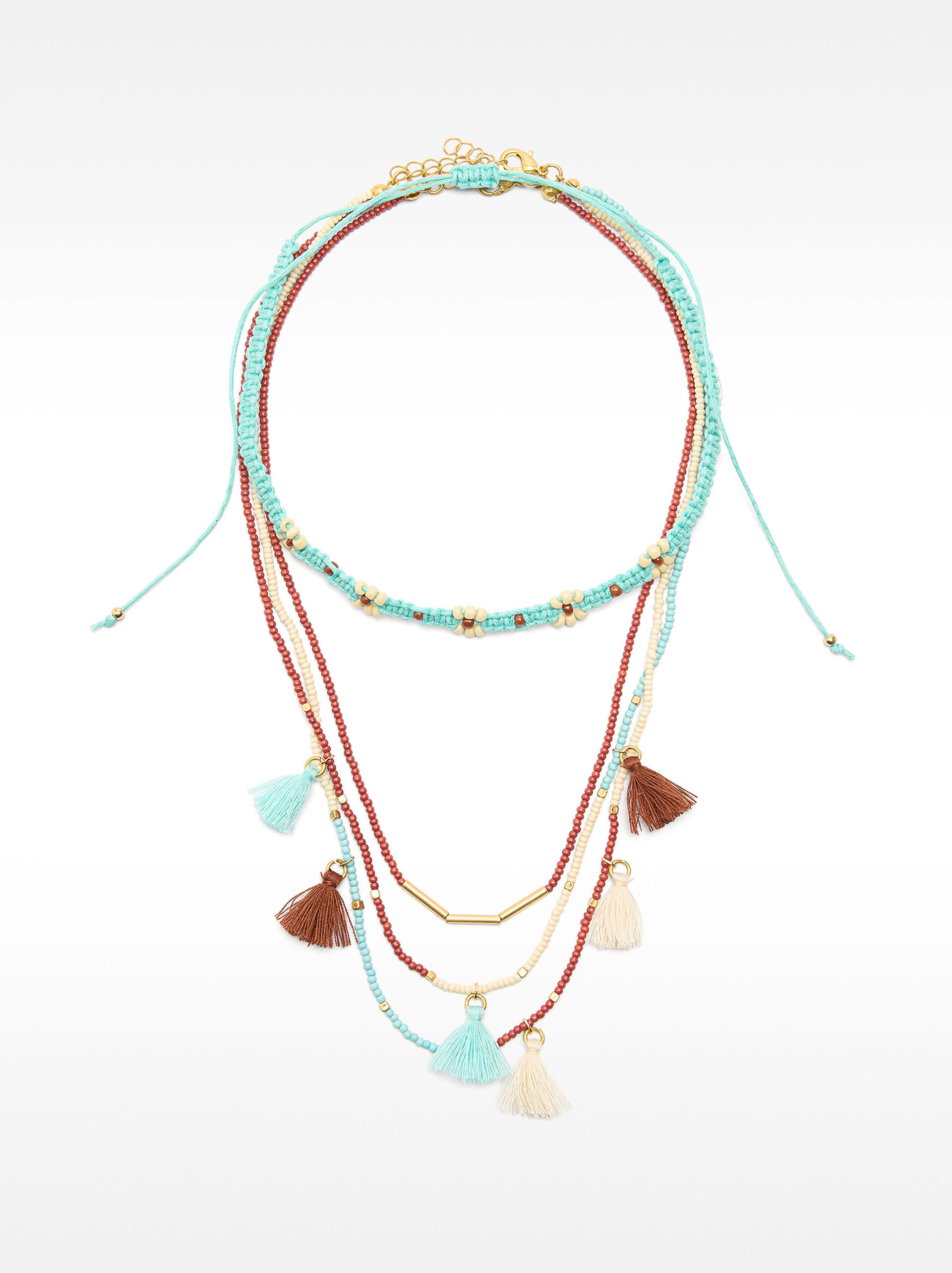 Set de collares con borlas image number 0.0