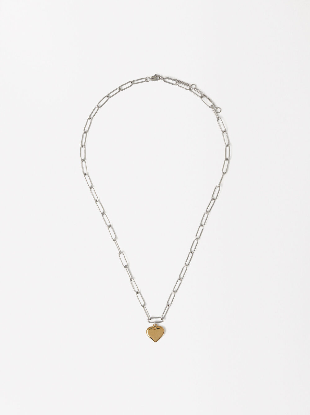 Heart Link Necklace - Stainless Steel