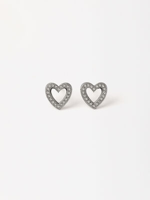 Heart Earrings - Stainless Steel