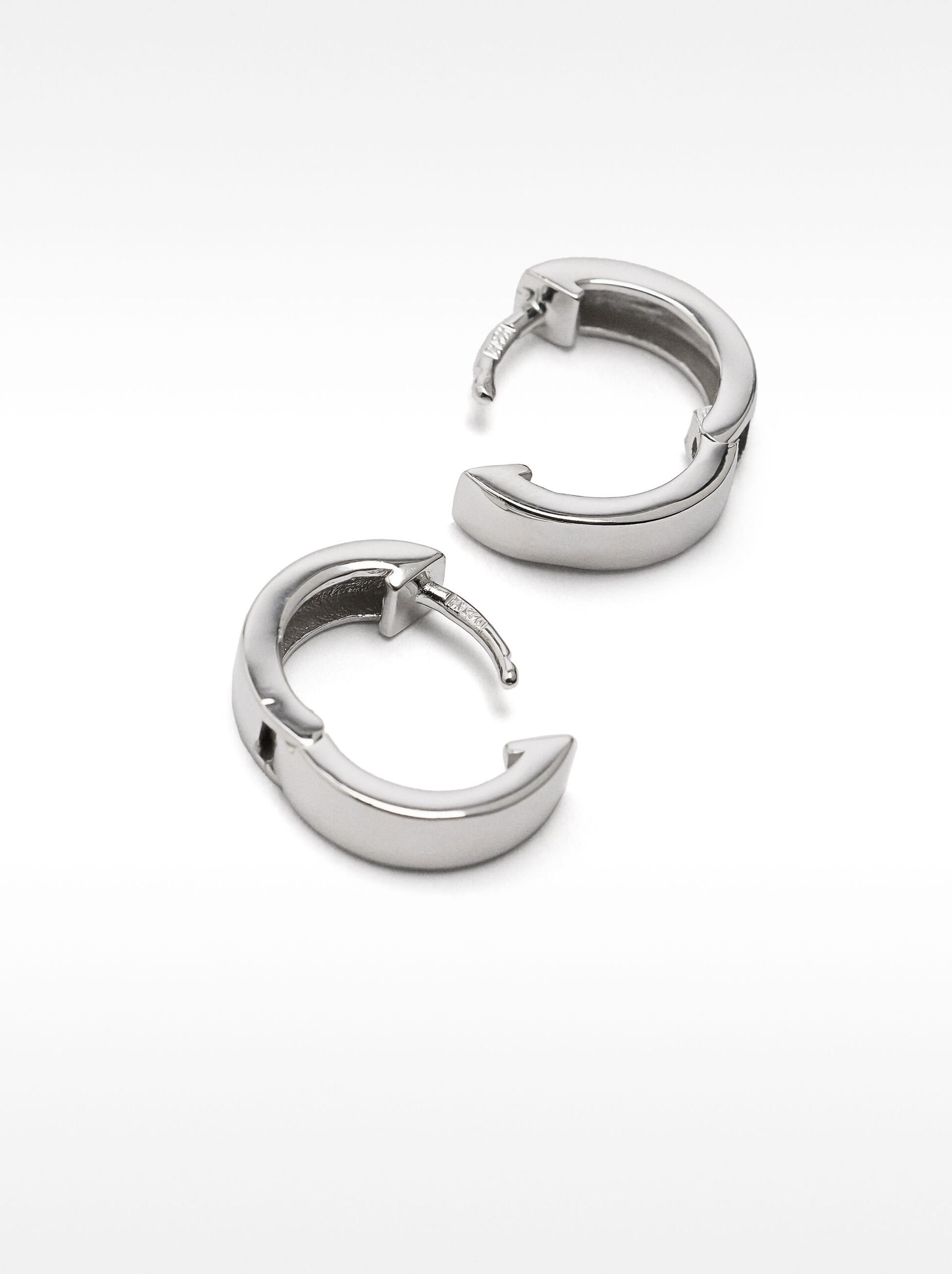 Flat hoop earrings - 925 sterling silver image number 3.0