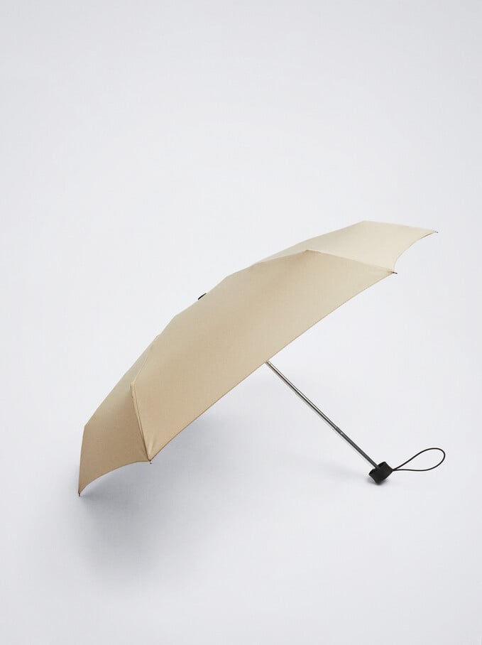 Small Folding Umbrella, Beige, hi-res