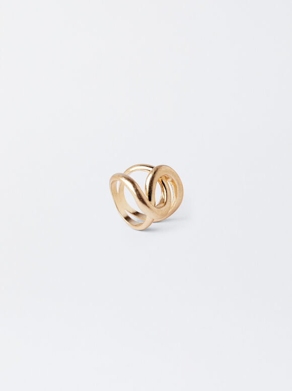 Golden Ring With Knot, Golden, hi-res