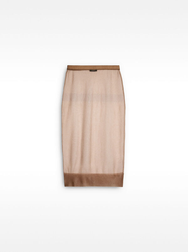 Semi-transparent knitted skirt