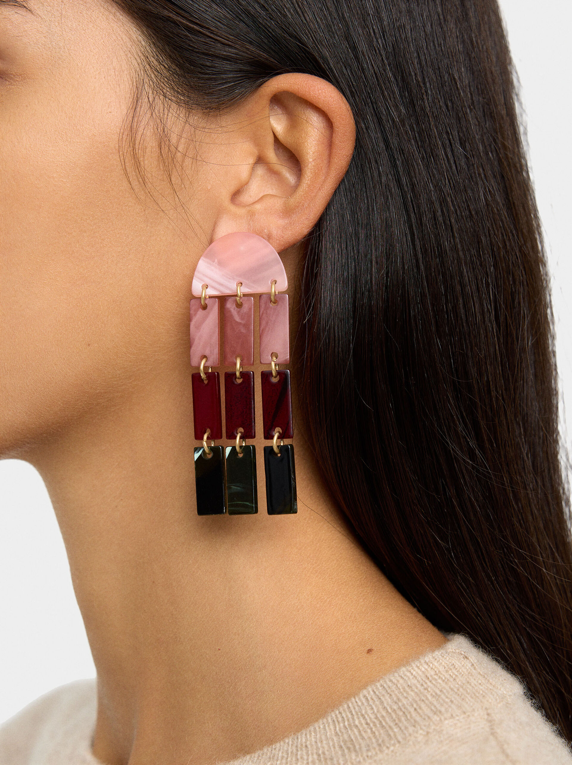 Pendientes geométricos multicolor image number 1.0