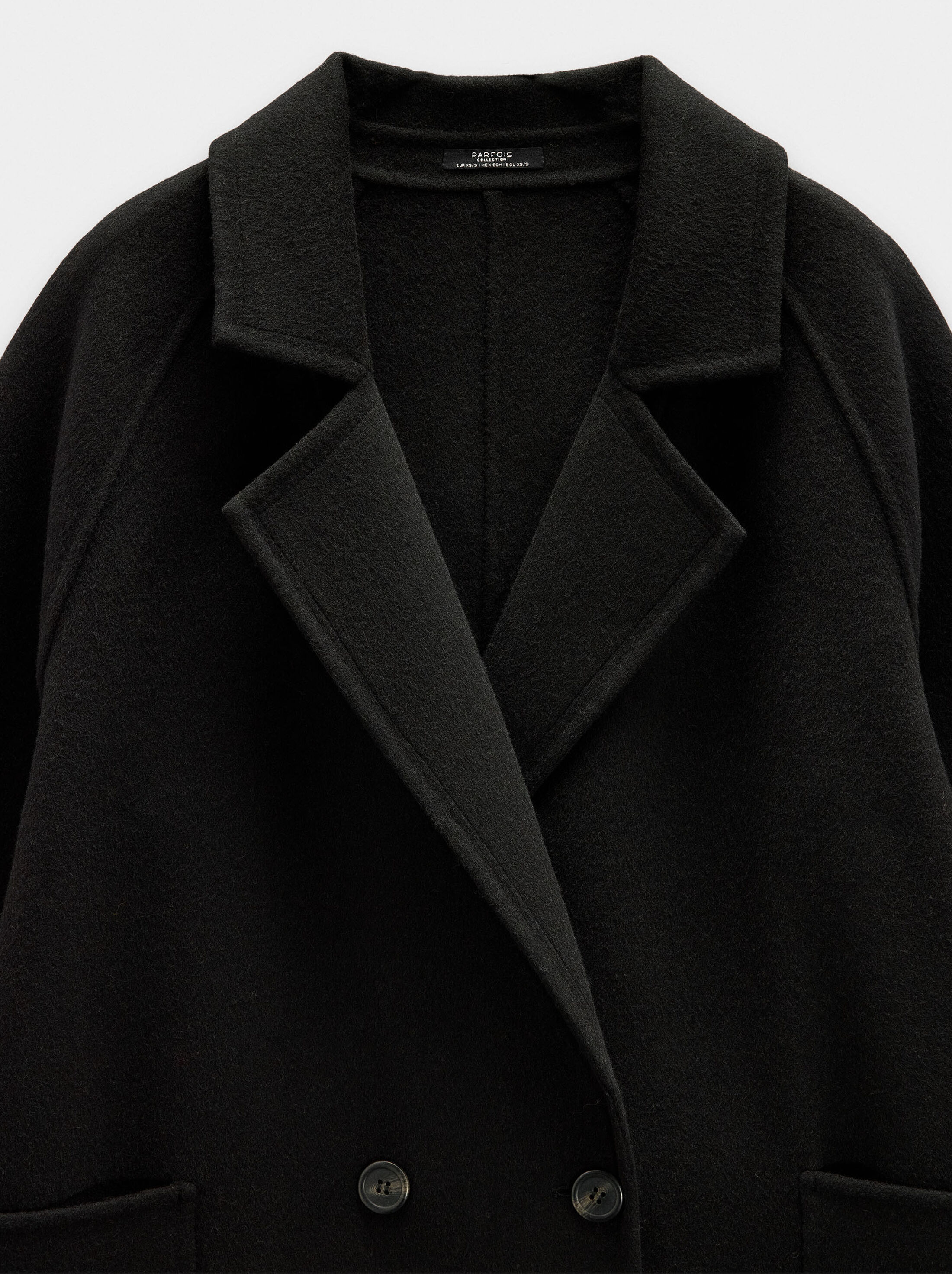 Long coat with wool blend image number 6.0