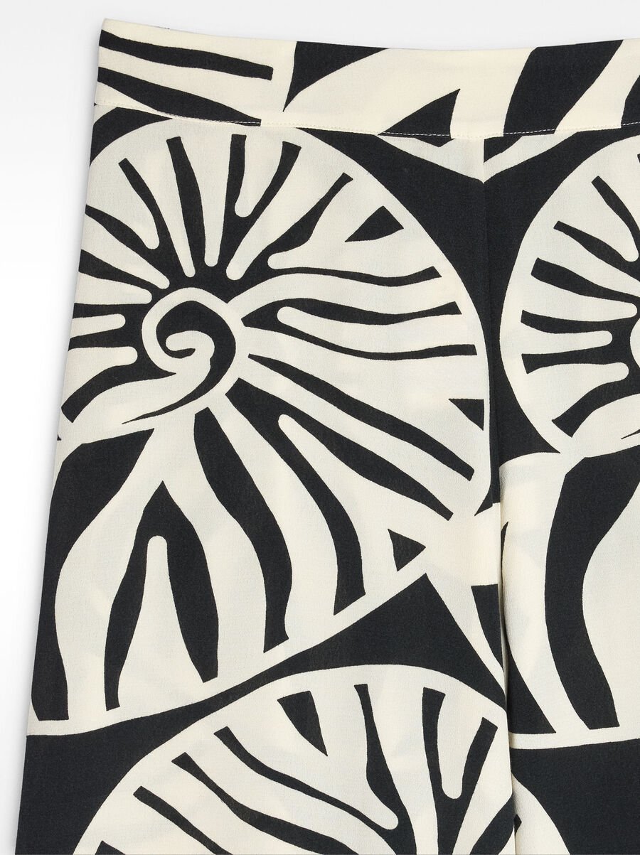 Printed fluid trousers