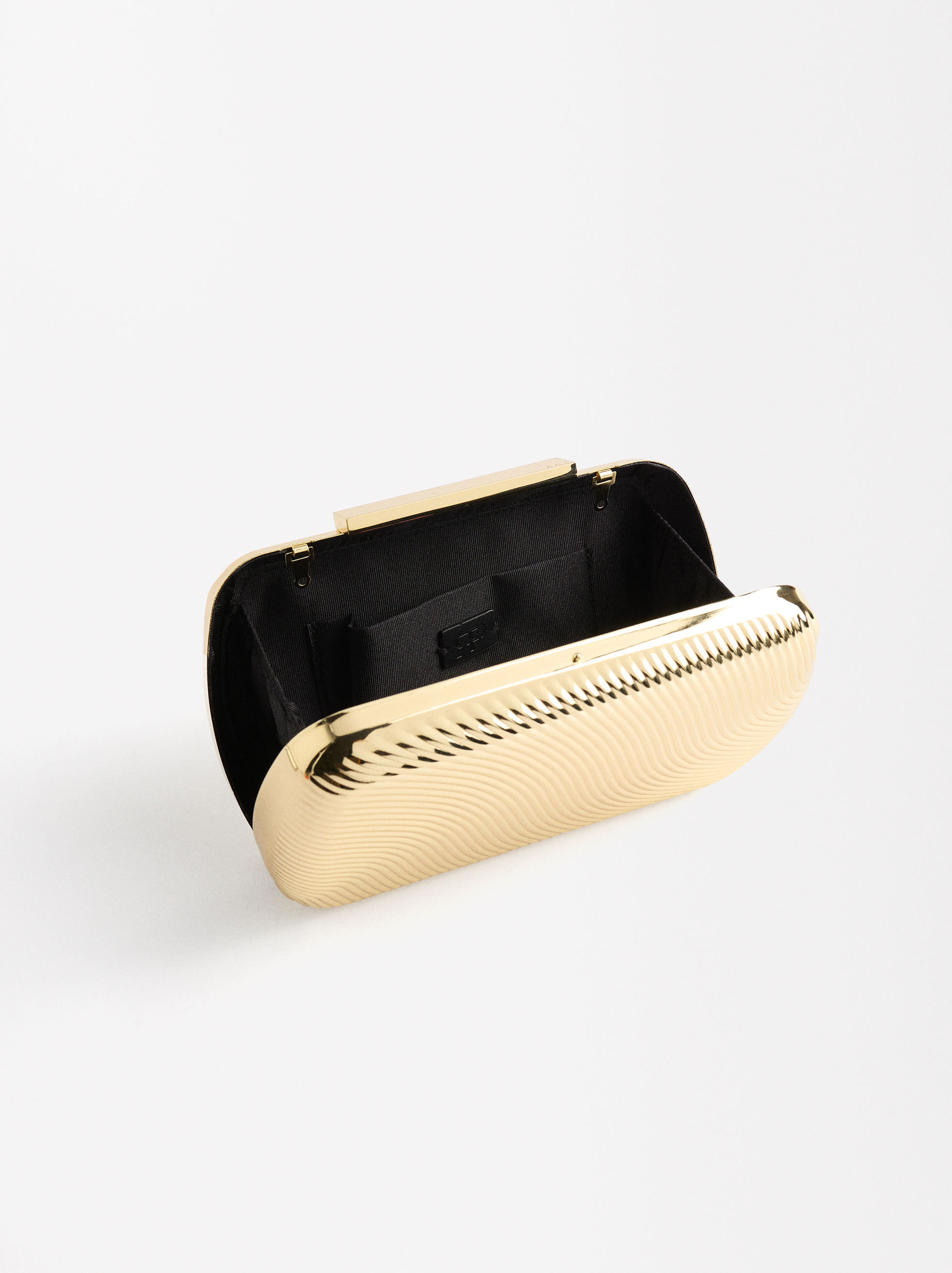 Gold metal clutch new arrivals