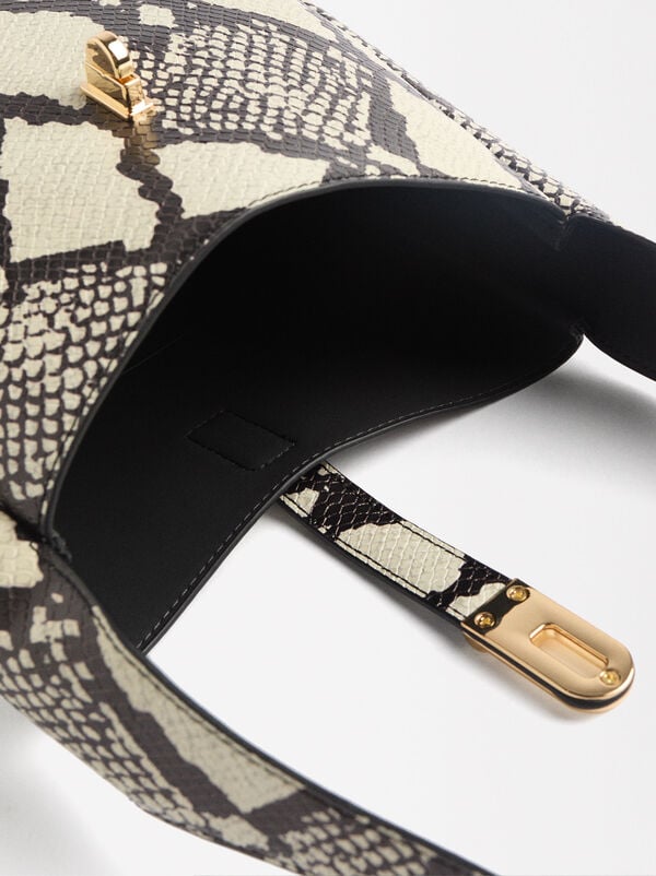Animal print shoulder bag