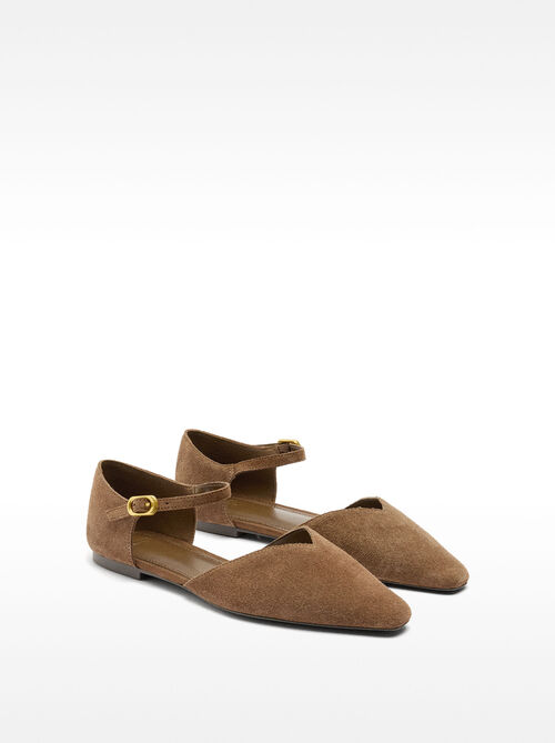 Ballerines en cuir avec bracelet