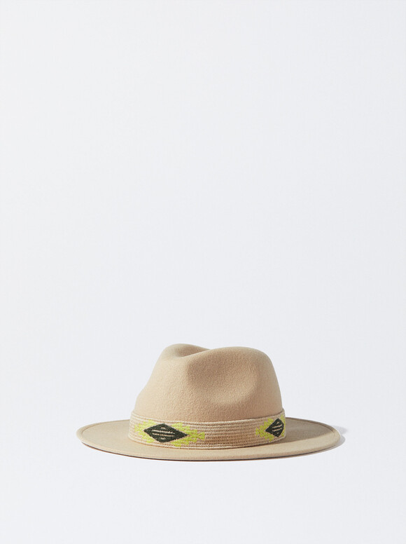 Knit Hat, Brown, hi-res