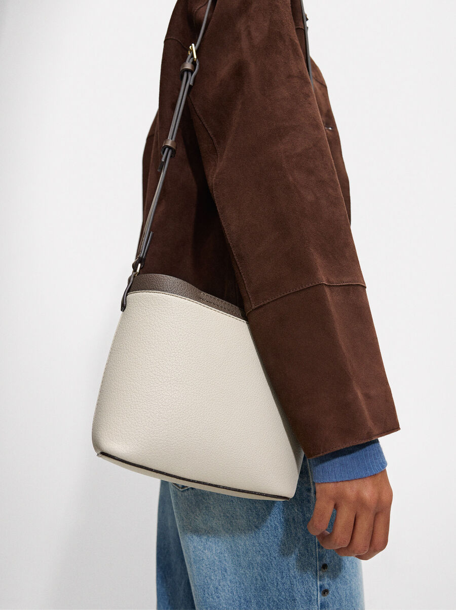 Bucket-style crossbody bag