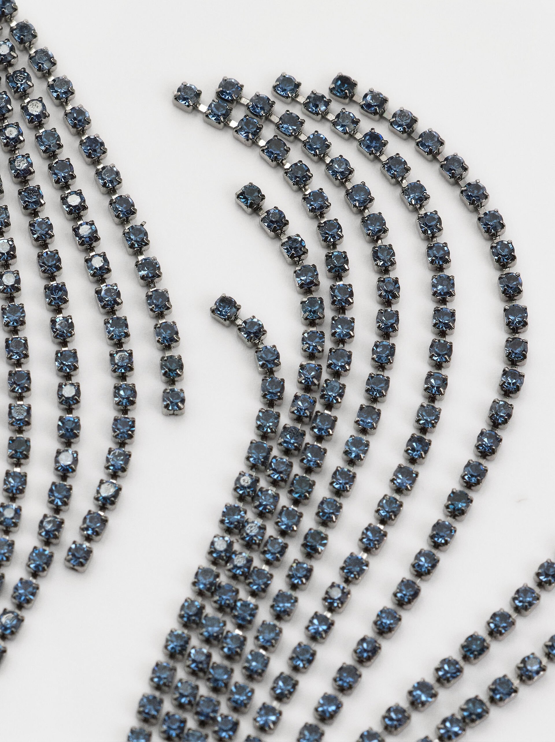 Maxi long earrings with crystals image number 1.0