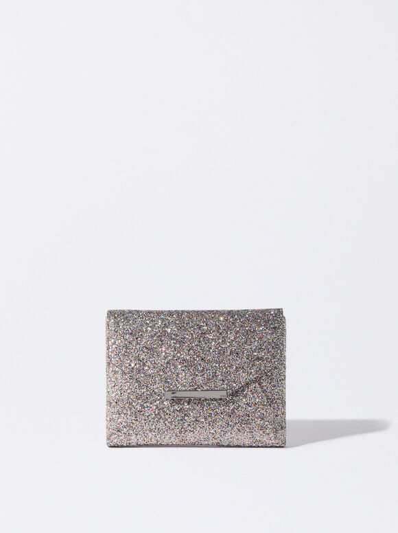 Glitter Party Handbag, Silver, hi-res