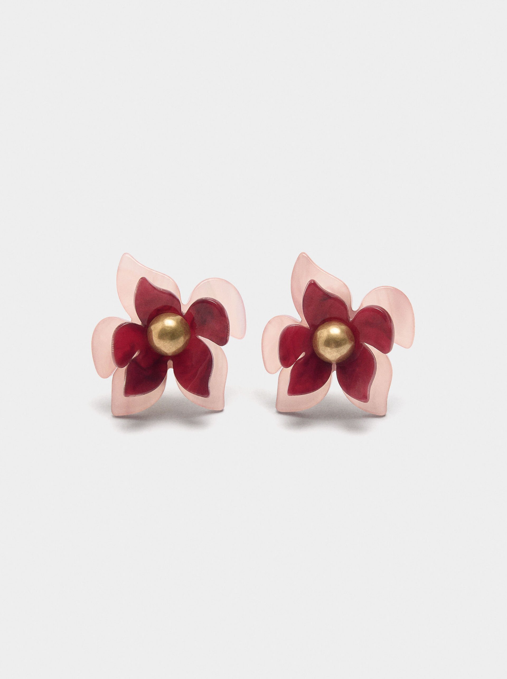 Resin flower earrings image number 0.0