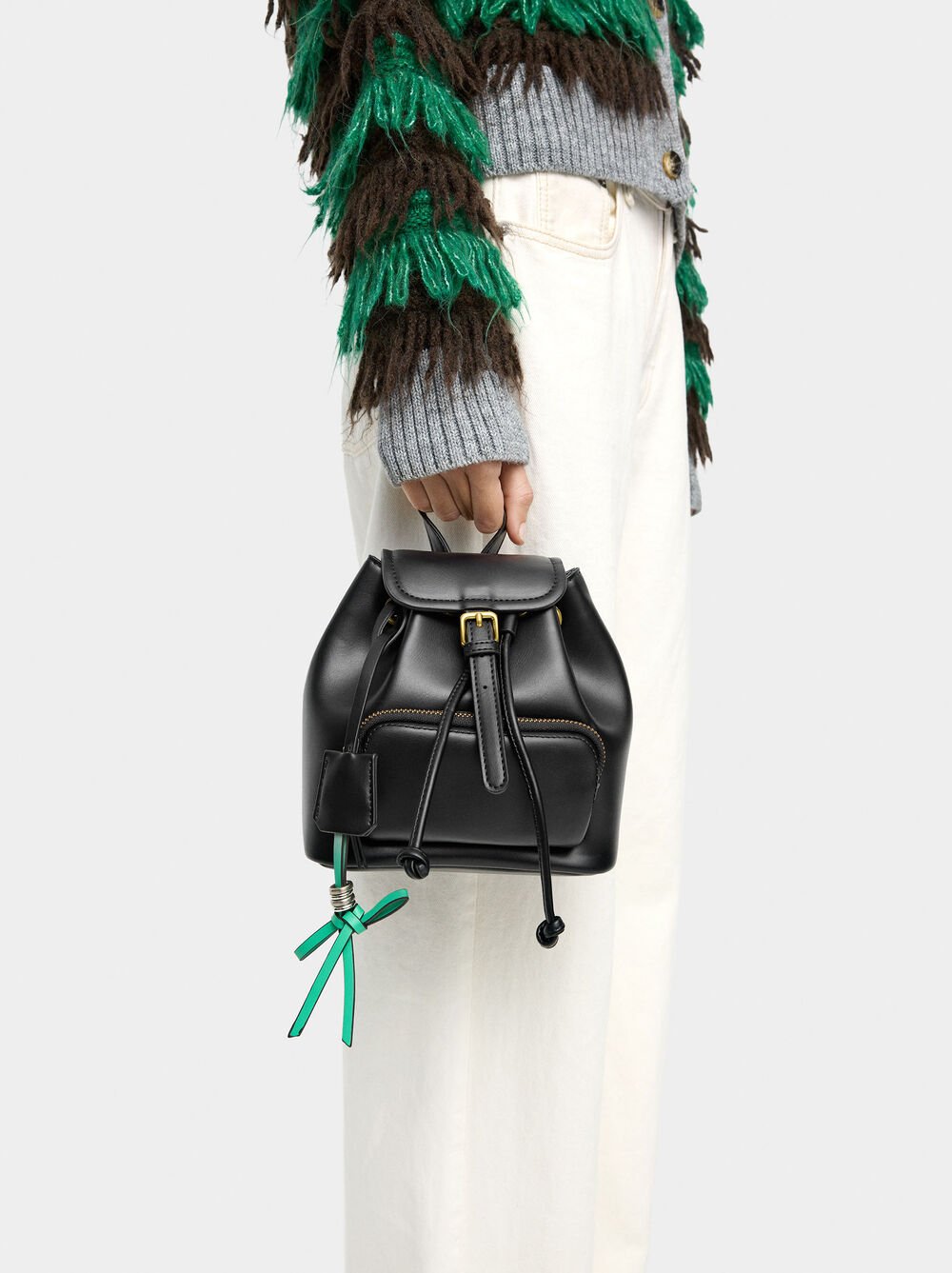 Mini backpack with pendant