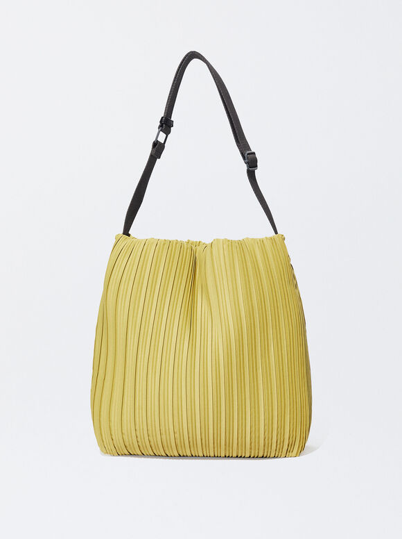 Fabric Shoulder Bag, Yellow, hi-res