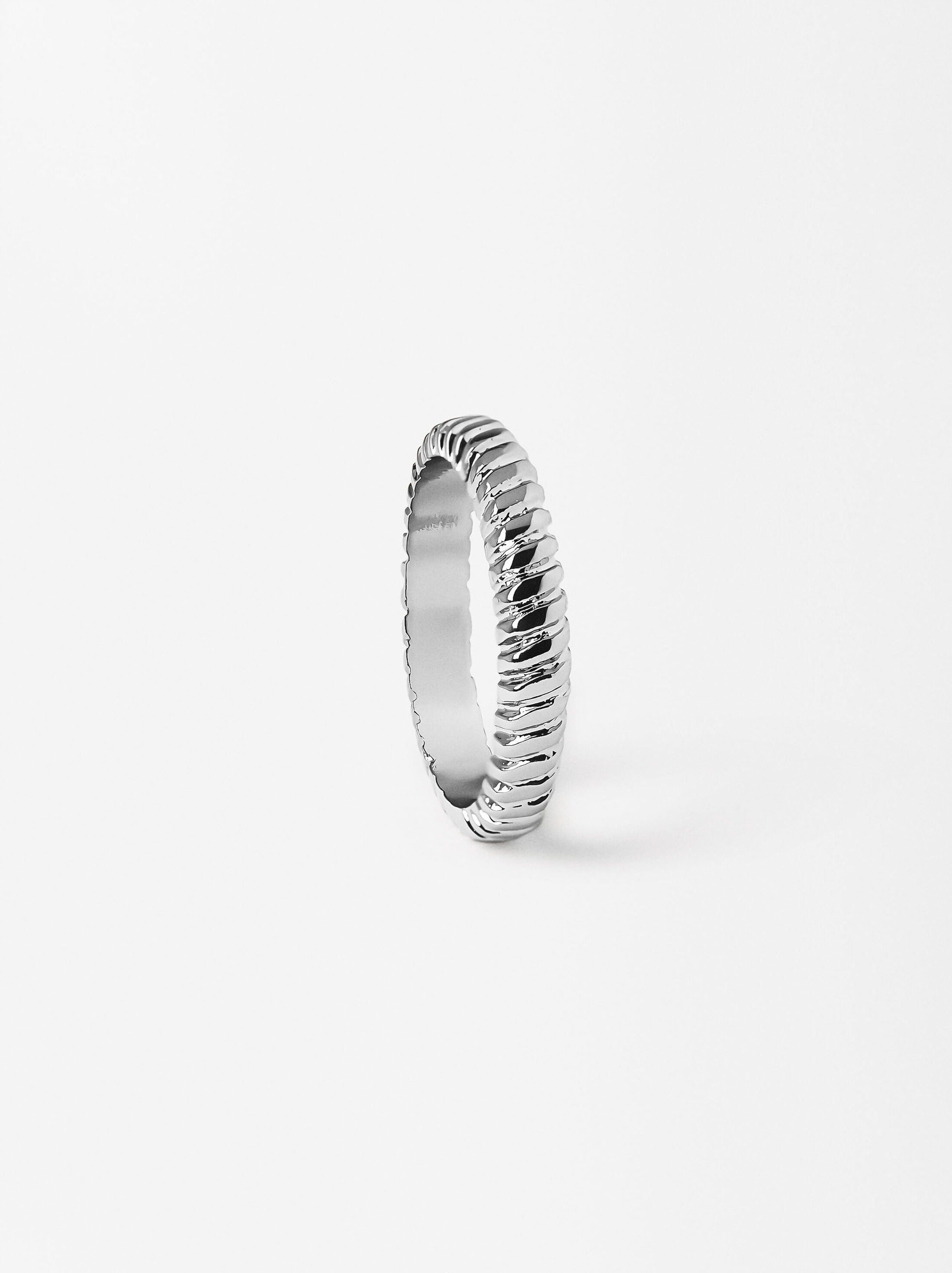 Silver striped ring image number 1.0
