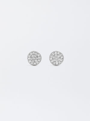 925 Silver Studs With Zirconia image number 0.0