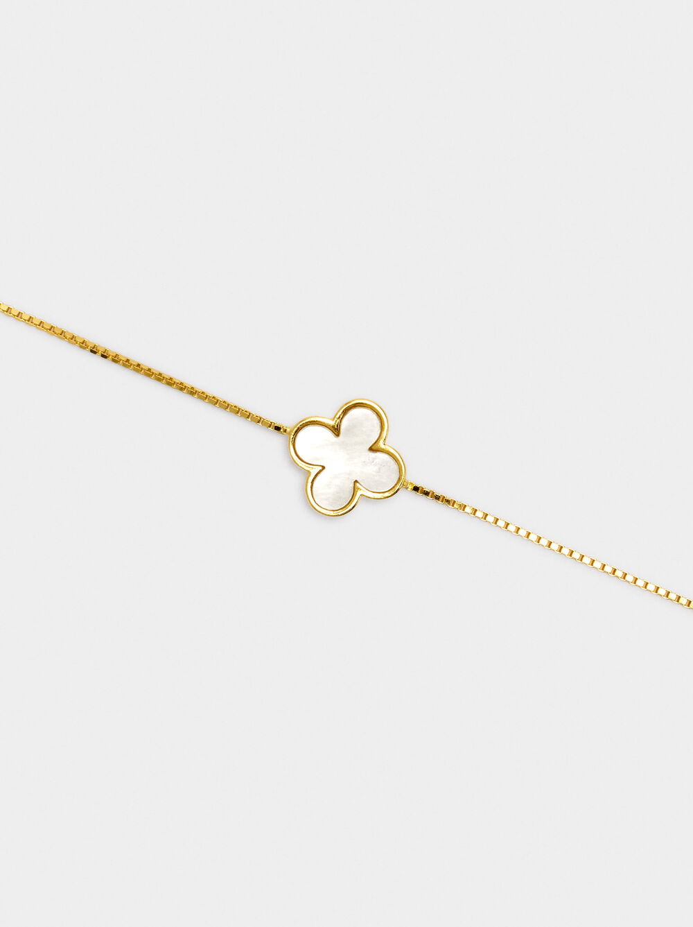 Bracelet with clover pendant - 925 sterling silver